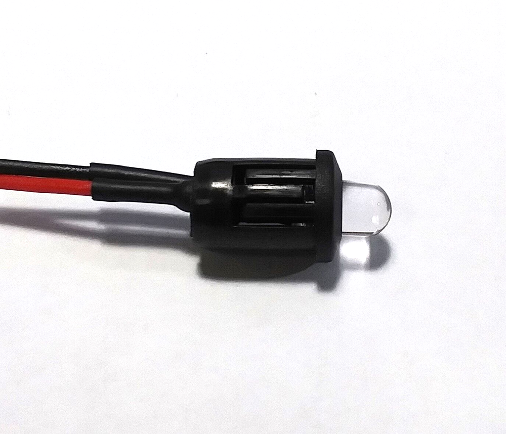 BBT 12 volt DC Cool White LED 3/8" Snap-In Indicator Light