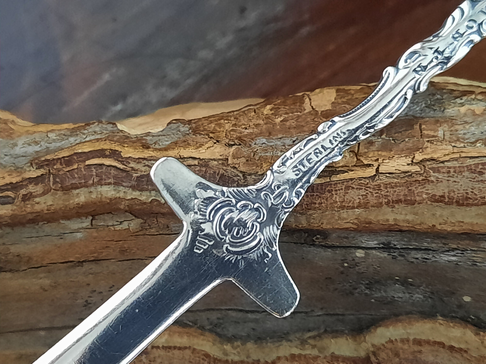 Sterling Silver Durgin Watteau Sword Letter Opener, No monogram