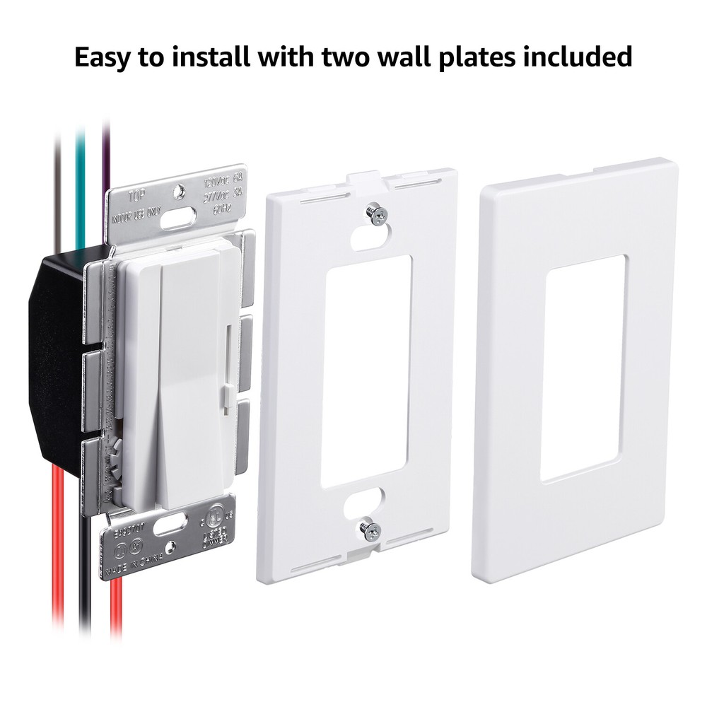 2-Pack Dimmer Switch for Led Lights, 0-10V Dimmable LED Panel Lights