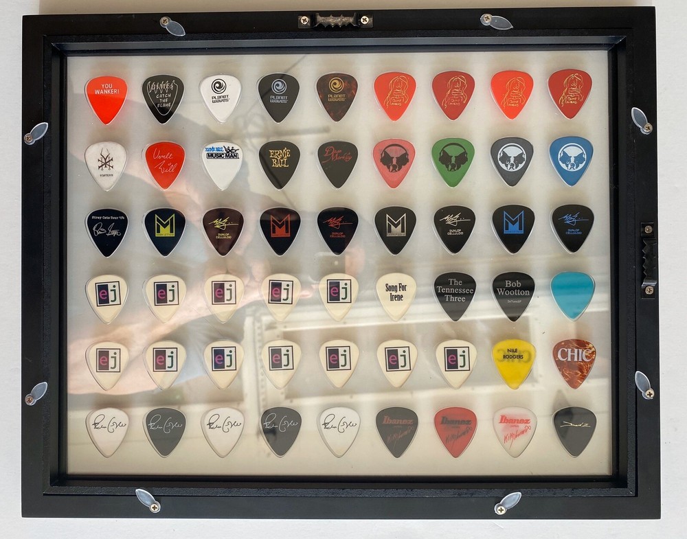 11" x 14" Clear Guitar Pick Display INSERT 54 Picks- NO FRAME, INSERT ONLY