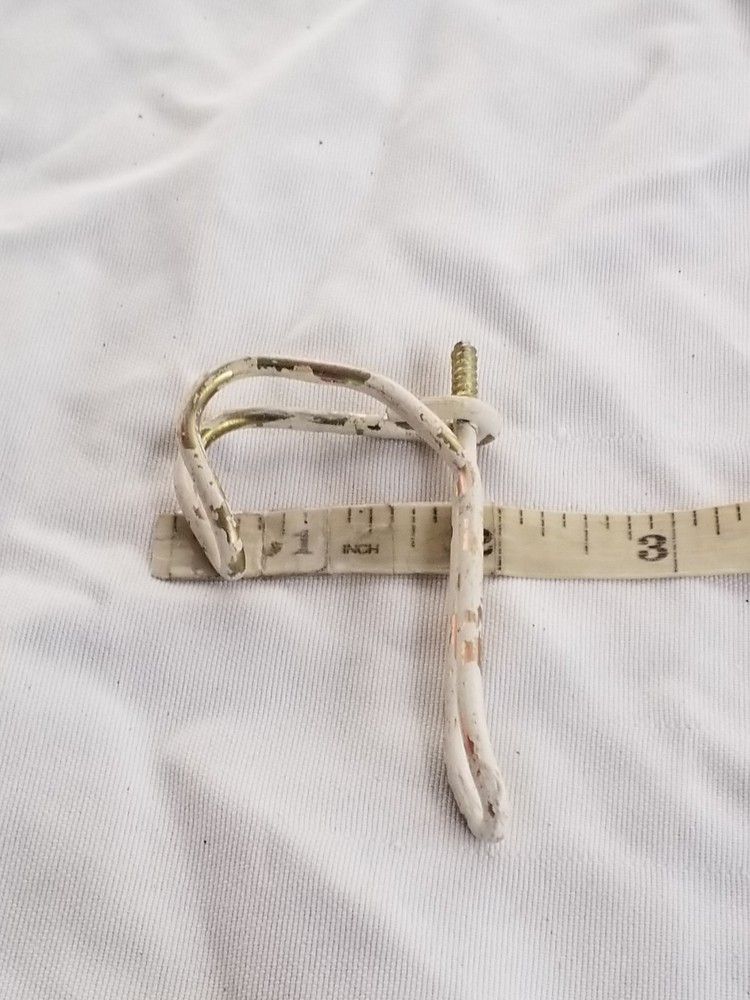 Vintage Hardware 2 Original Antique Twisted Wire Hooks Distressed Hook Rustic