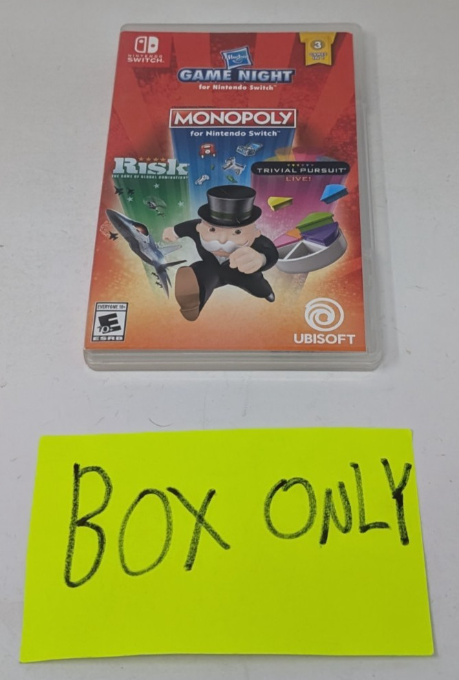 Monopoly Hasbro Game Night Nintendo Switch Case Only