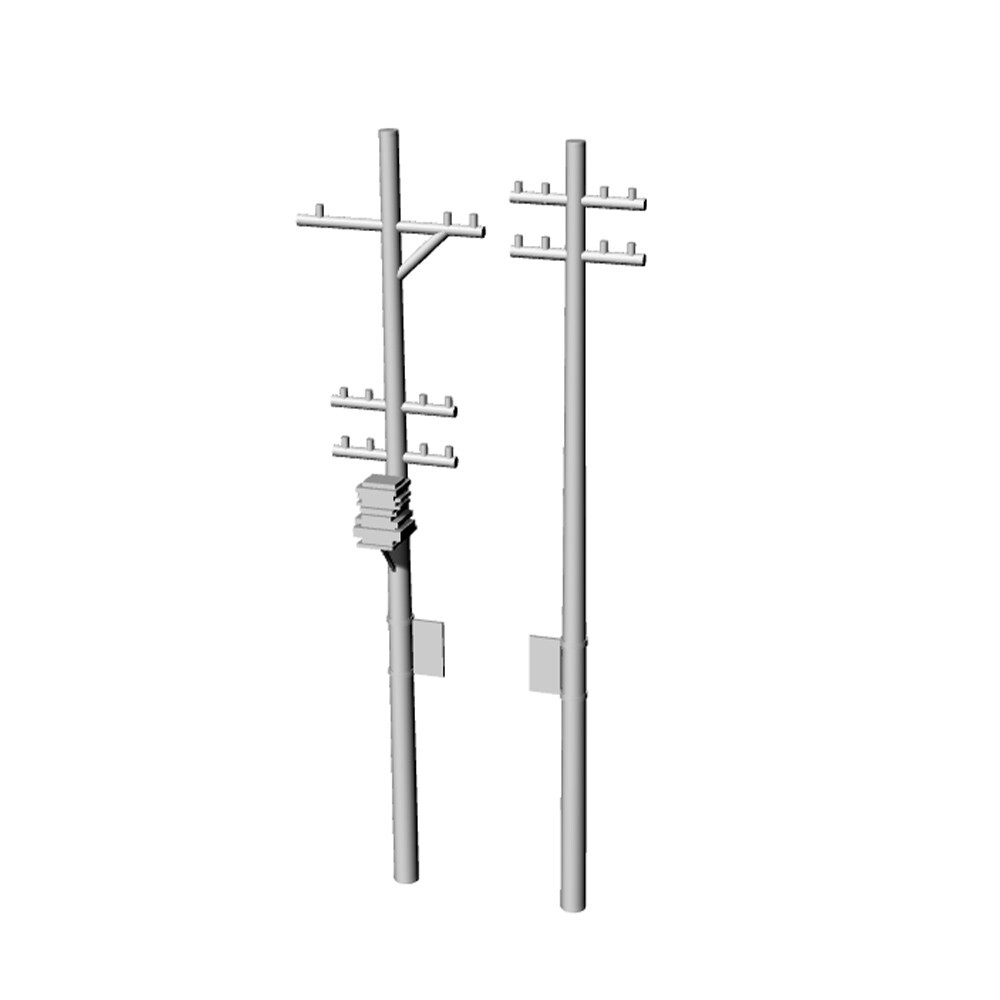 HO Scale 1/87 Scene Model Electric Poles