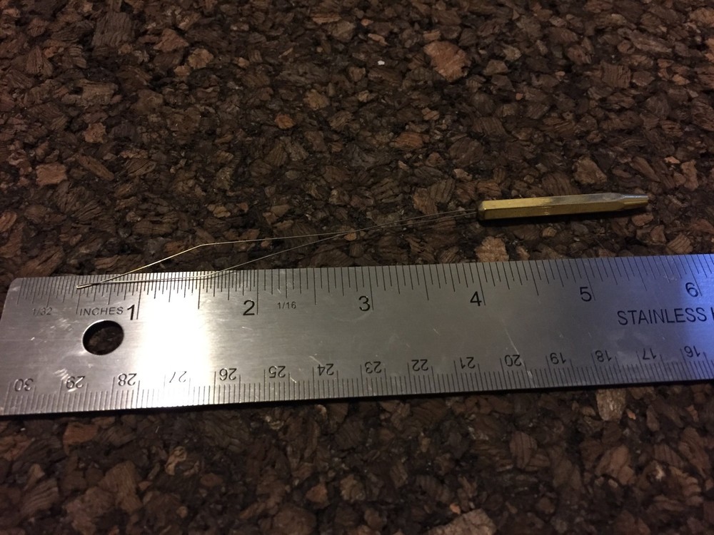 1PCS Bobbin Threader (Brass Handle -Fly Tying Tool)