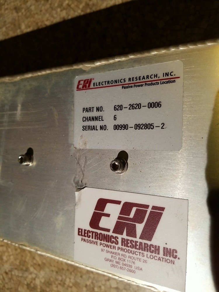 Electronics Research Inc, 3 1/8 EIA Filter (ch6)