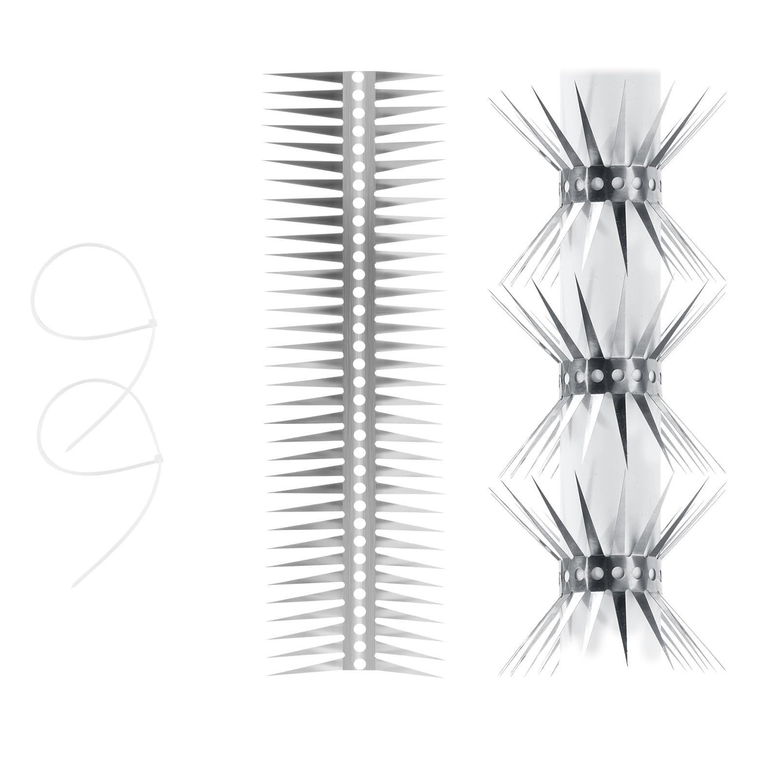 YXYBST Bird Spikes - Stainless Steel Fence Spikes for Pigeons, Raccoons, Snak...