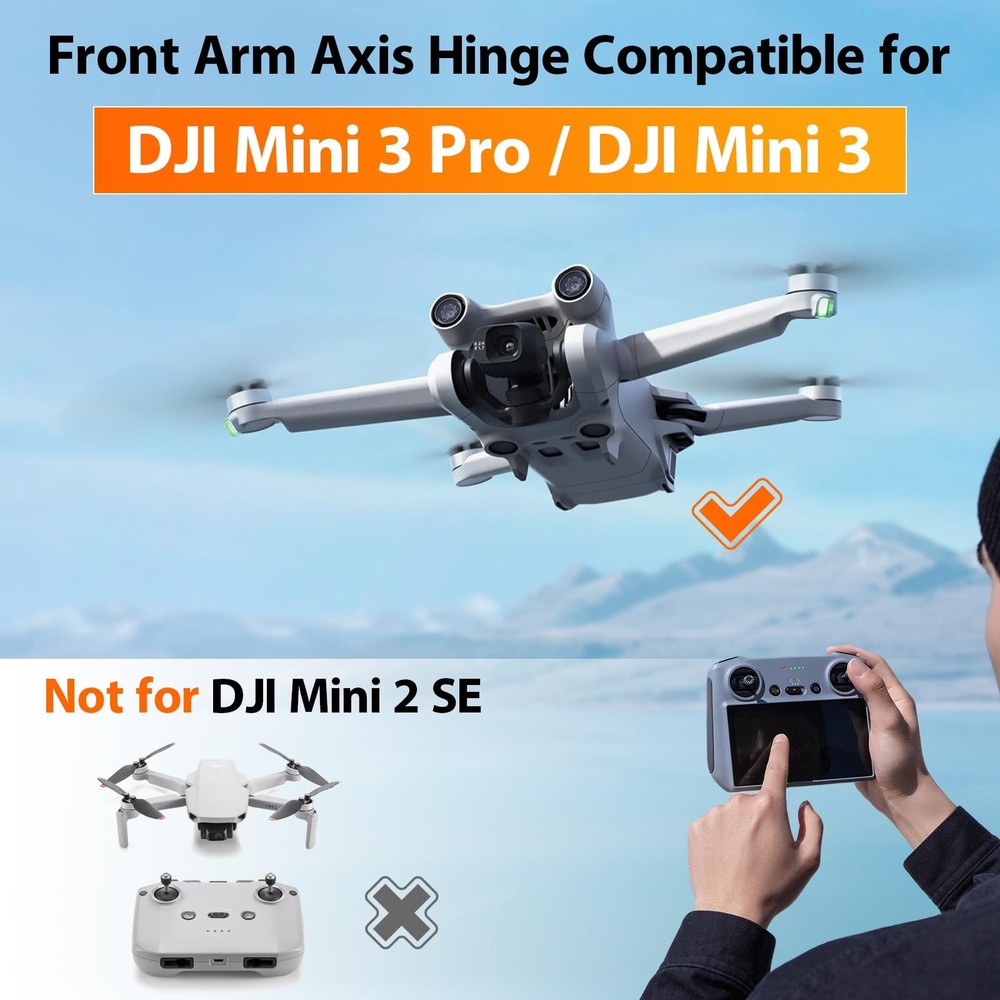 Front Arm Axis Replacement for DJI Mini 3 Pro/Mini 3 Front Arm Hinges Arm Shaft