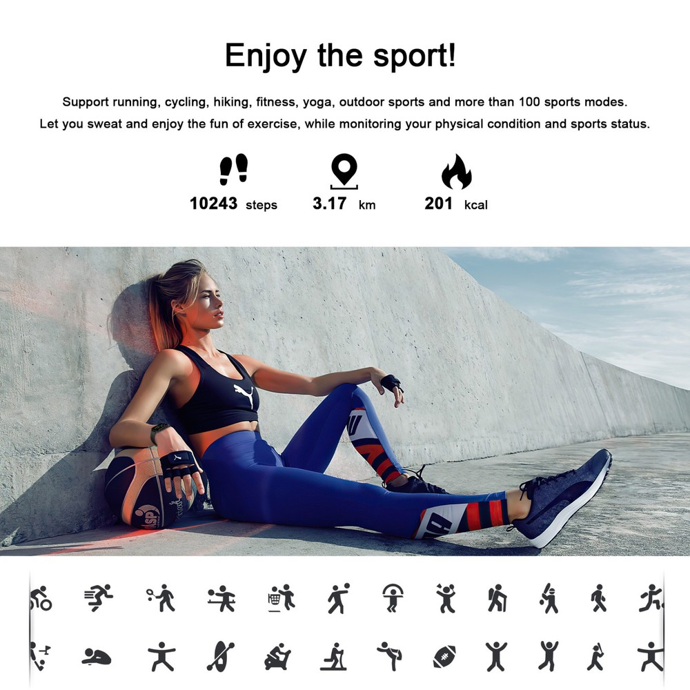 Smartwatch for Men/Women Bluetooth Compatible with iPhone Samsung Android