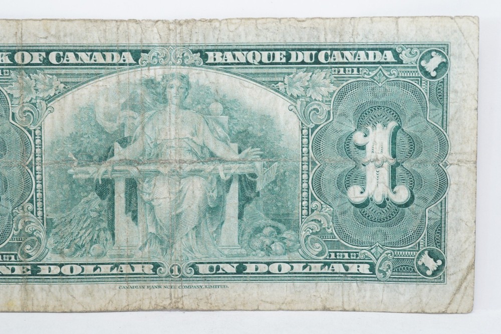 1937 Canada $1 Note Circulated (nb387)