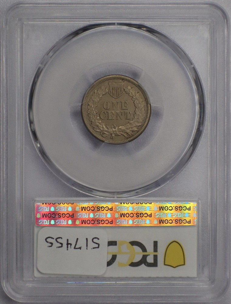 1863 1c Indian Head Cent - PCGS AU 53
