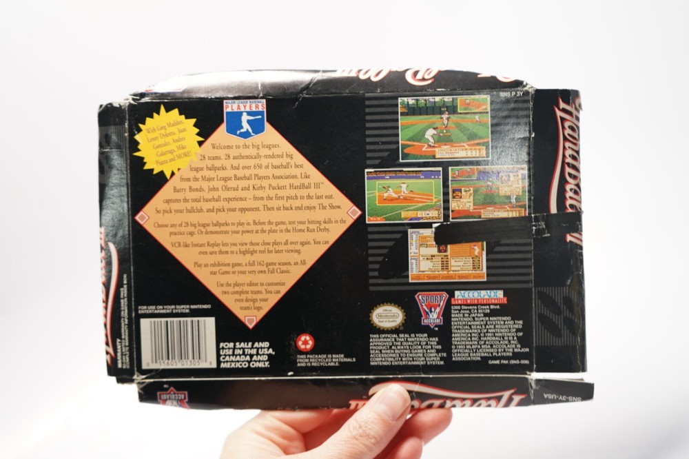 Hardball III (Super Nintendo | SNES) Authentic BOX ONLY