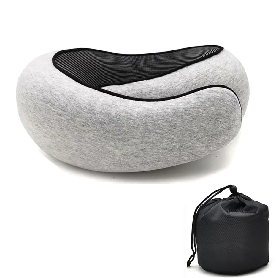 1pc Memory Foam U-Shaped Travel Neck Pillow: Snail Style Portable Support - NEW