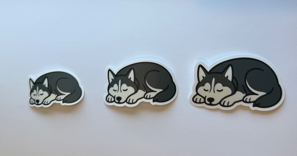 Husky Sleeping Sticker