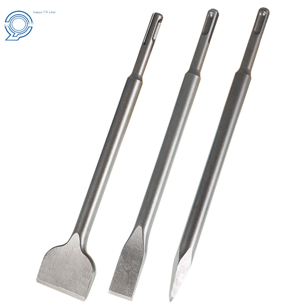 Includes Point Chisel + 20mm & 40mm Flat Chisel 6-Piece SDS Plus Chisel Set