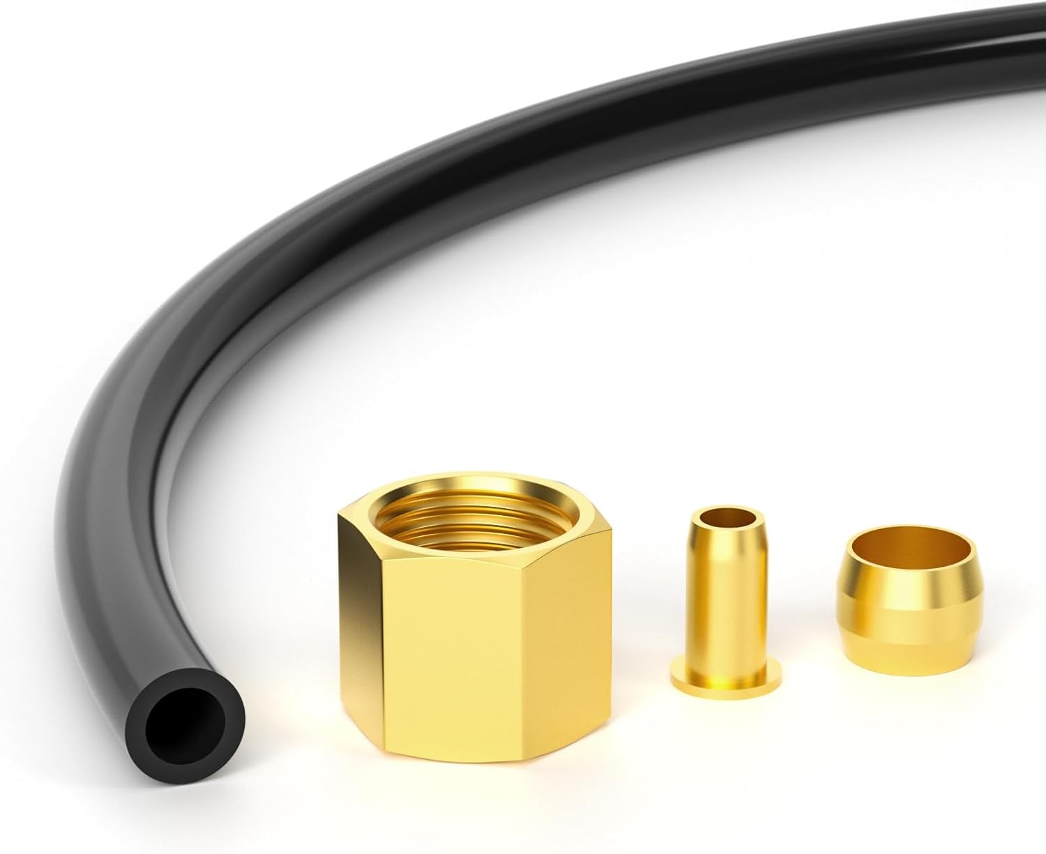 GASHER 10Pcs 15Inch Air Compressor Unloader Tube Kit, Contains 1/4" Sleeve Ferru