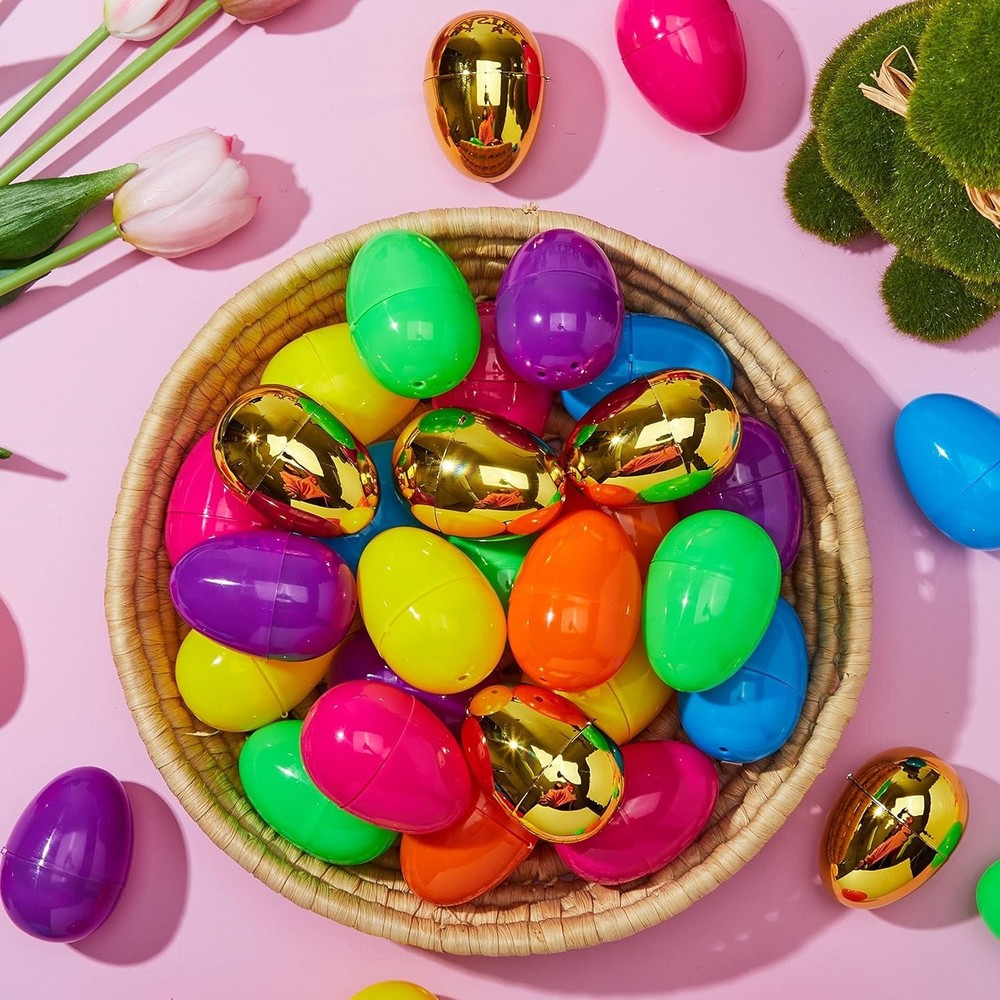 500PCS Colorful Easter Eggs with Golden Eggs