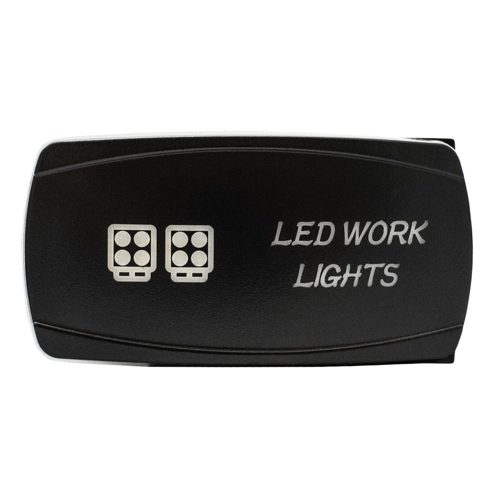 BLUE LED Horizontal LED WORK LIGHTS Rocker Switch 4WD 4X4 UTV Waterproof