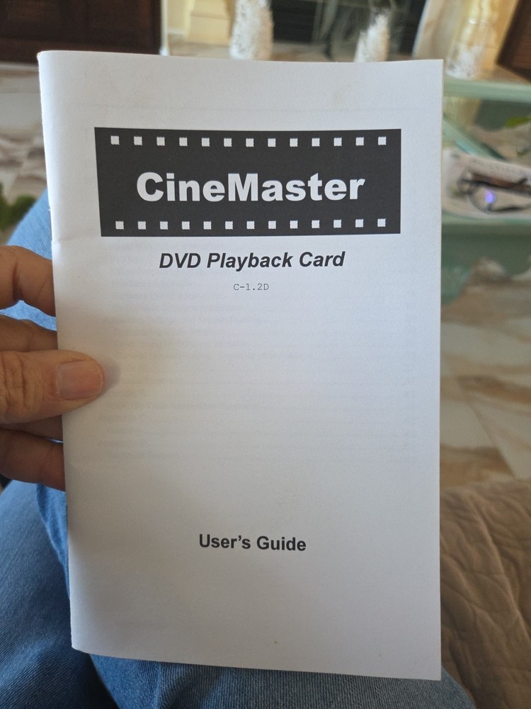 CineMaster DVD Playback Card Users Guide