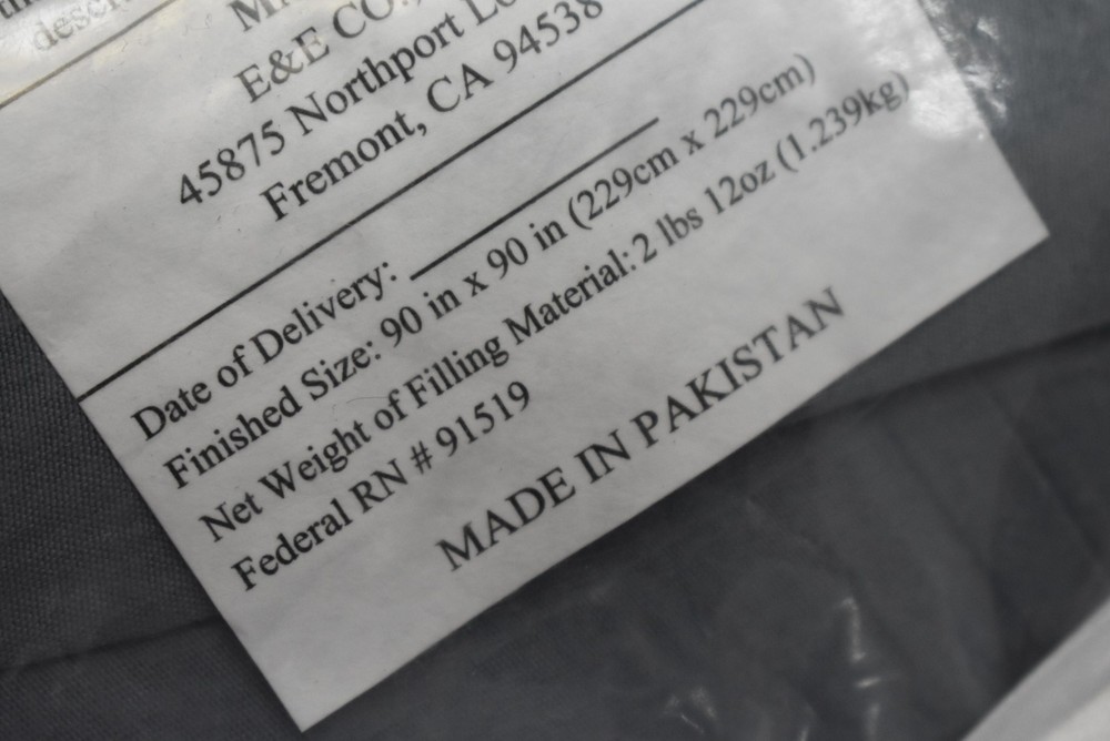 Gray Comforter Full Queen 90x90 Polyester Bedding Blanket Soft New Sealed