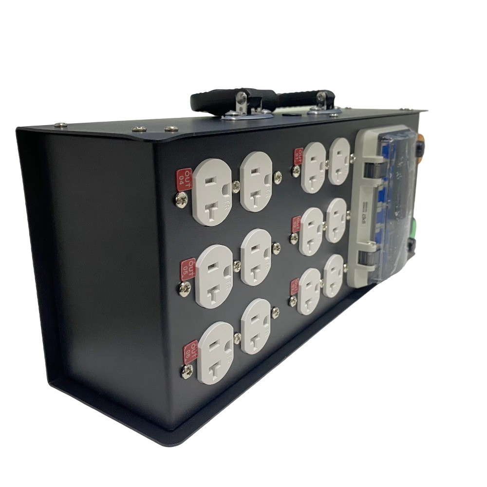 50A Input with 6Channels Edisons Outputs Portable Power Distribution Box