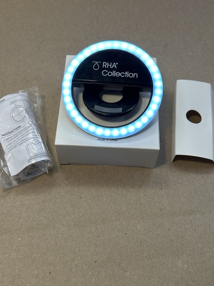 RHA Collection LED Selfie Ring Light – Rechargeable Battery Powered – Clip