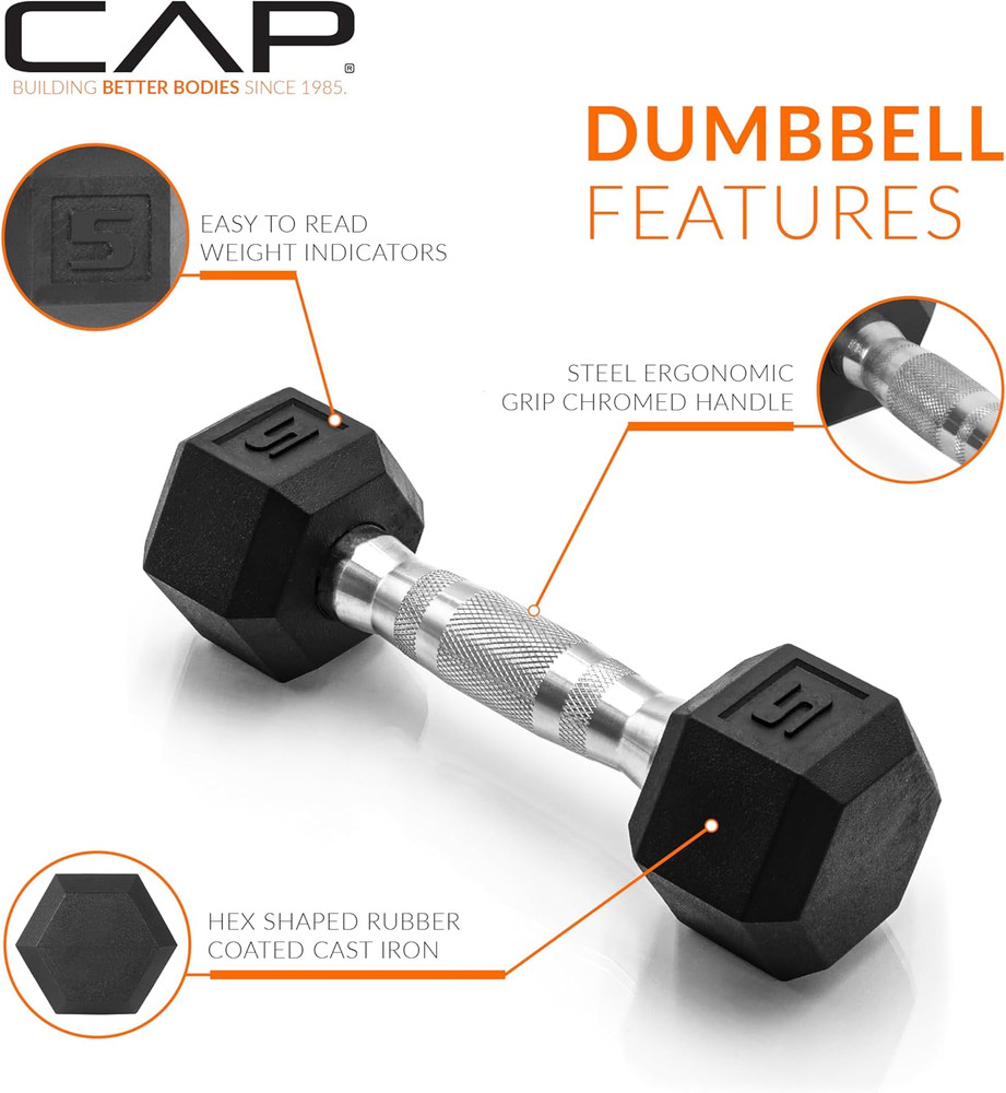 Barbell Coated Dumbbell Weight | Multiple Options Pairs & Sets