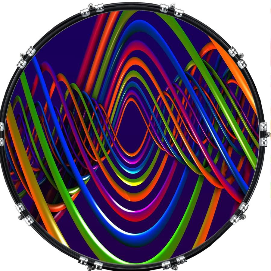 20" Custom Bass Kick Drum Front Head Graphical DNA1