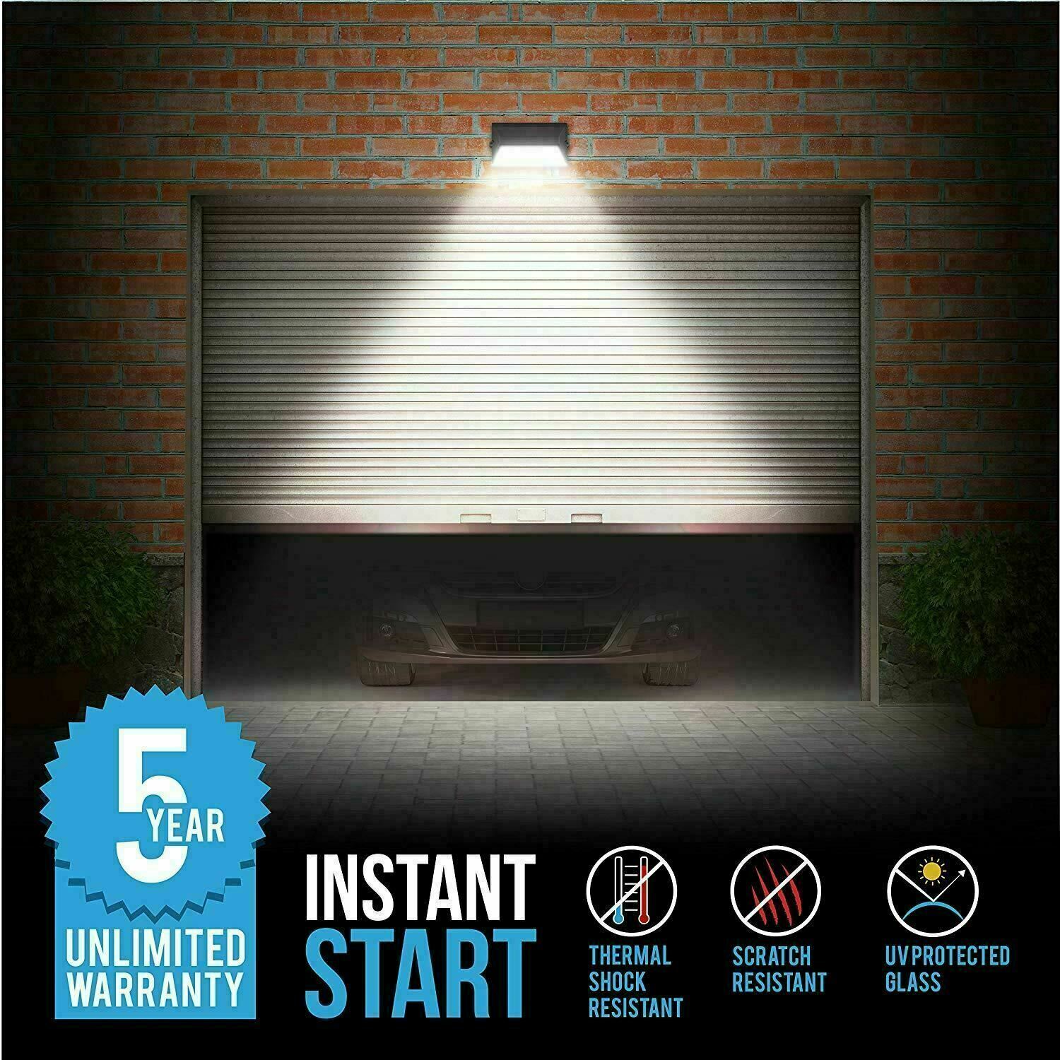 120W LED Wall Pack 5000K Security Commercial Industrial Wallpack Light Fixture