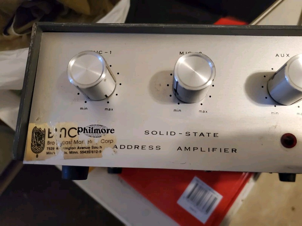 Philmore Solid State Public Address Amplifier PA-230 Silver Box Powers W Lights