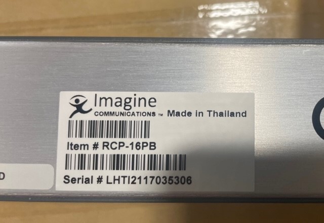 Imagine Communications RCP-16PB 1RU CONTROL PANEL (New, Opened Box)