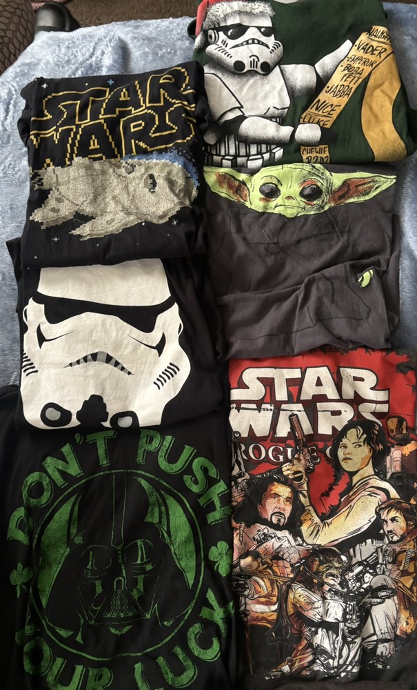 Star Wars Graphic Tees 9 Shirt Bundle WOW! Small