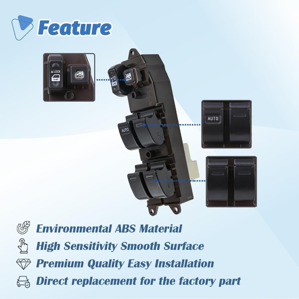 Door Master Window Switch Power Control Button Compatible with 2002-2006 Toyota