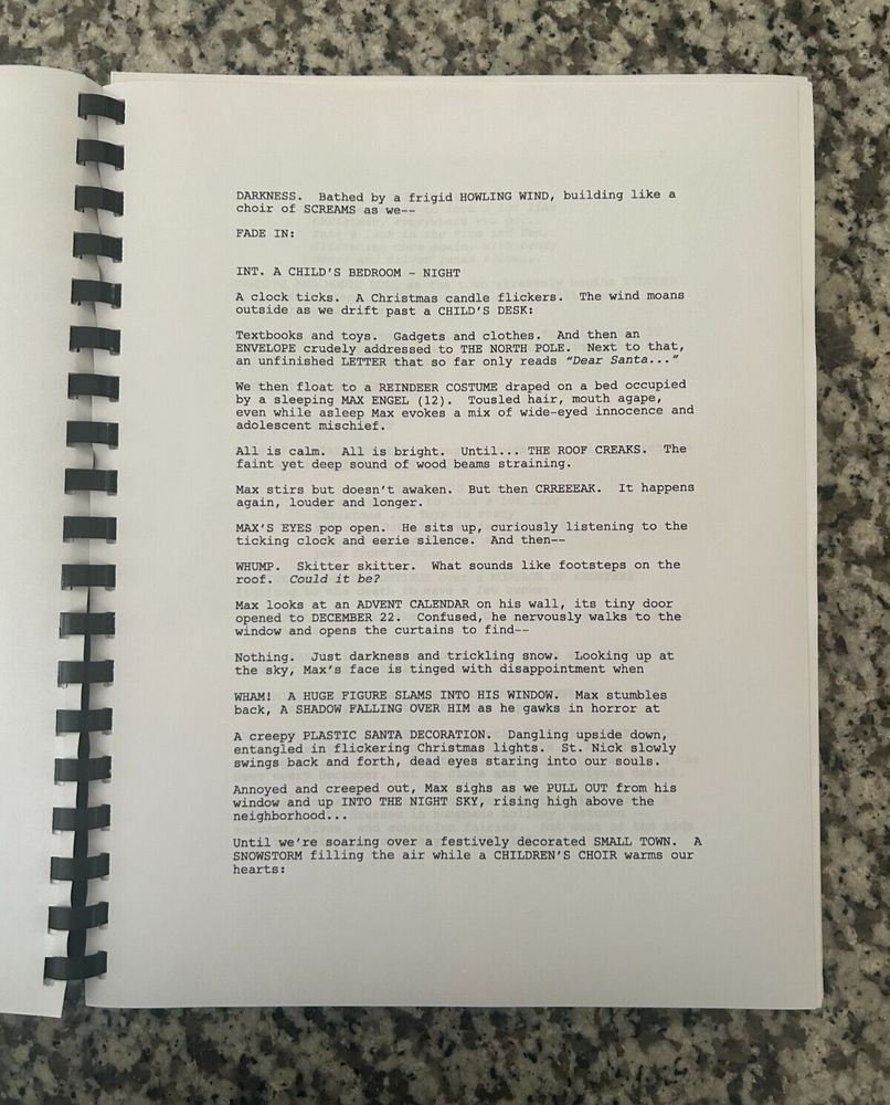 Krampus Horror Movie Script Reprint Full Screenplay Script