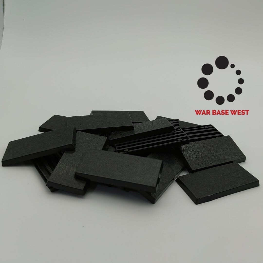 Lot Of 20 25mm X 50mm Rectangular Calvary Bases Used For Warhammer Fantasy