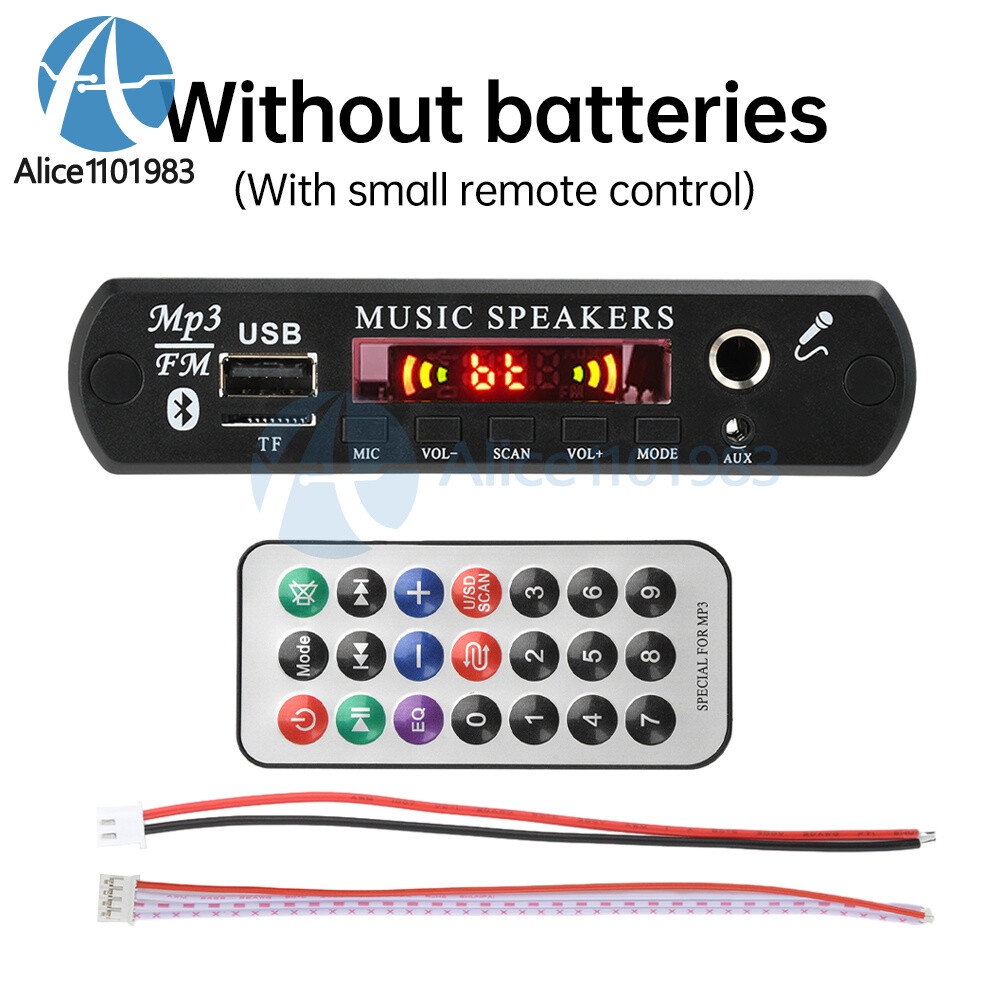 Bluetooth5.1 MP3 Decoder Board Car Audio USB TF FM Radio Module MP3 Music Player