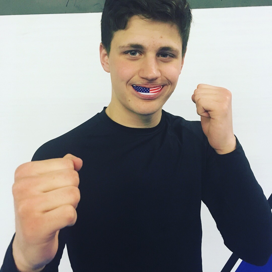 Oral Mart America Flag Youth Football Mouth Guard for Kids USA Flag Mouthpiece