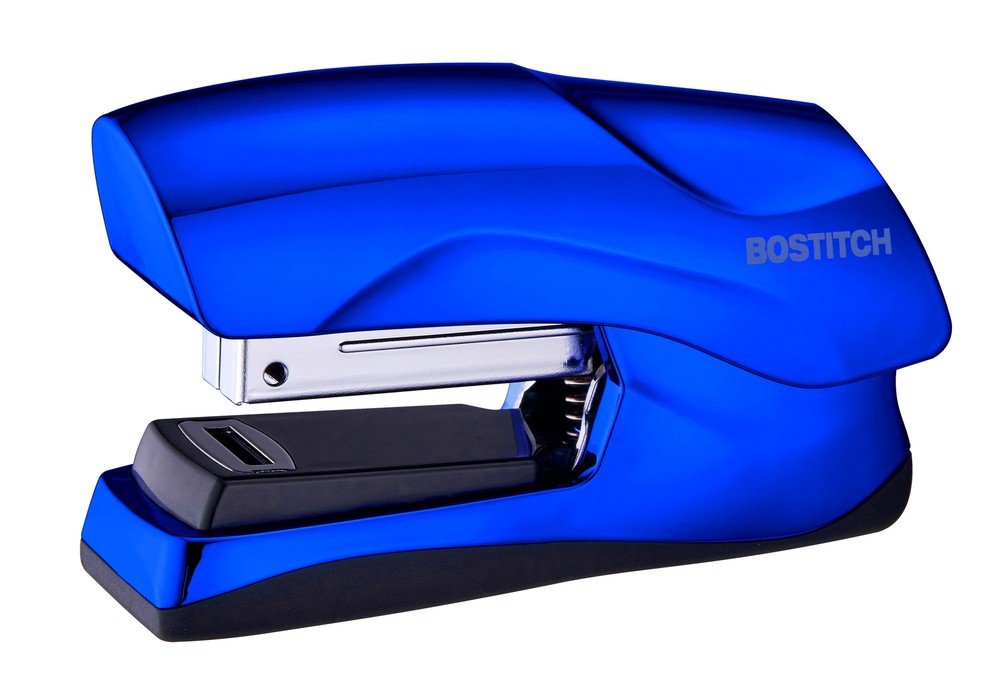 Flat Clinch Stapler, 40 Sheets, Metallic Purple