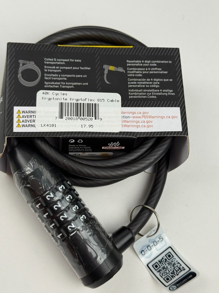 Kryptonite Kryptoflex 815 Combo Lock 5 Foot Length