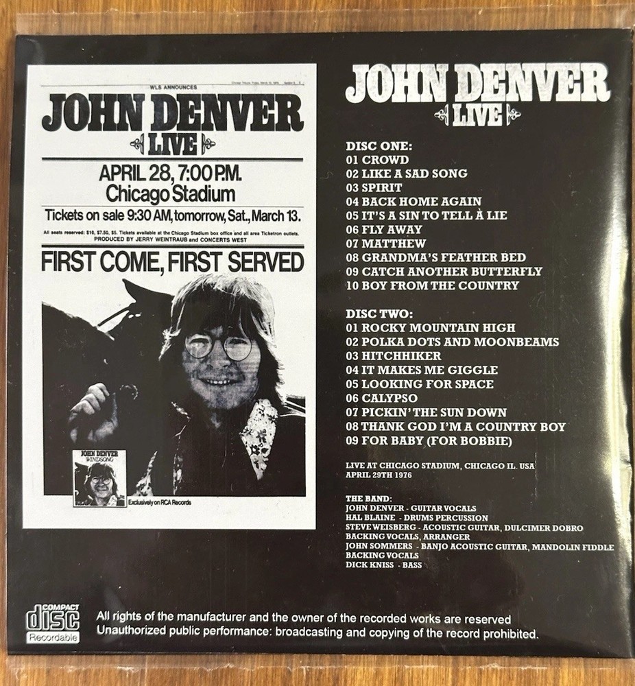 John Denver - Chicago, USA 1976 - 2CD