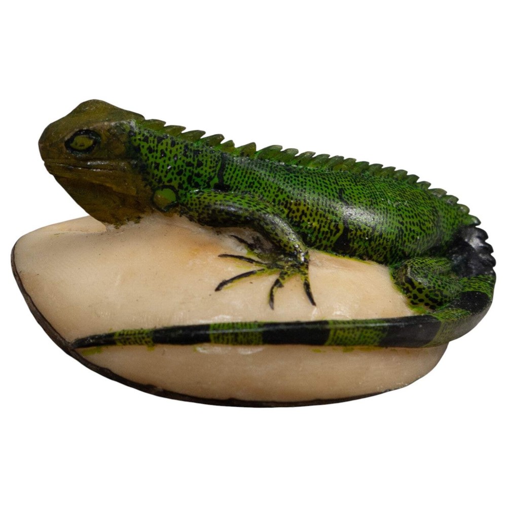 Green Iguana Lizard Tagua Carving