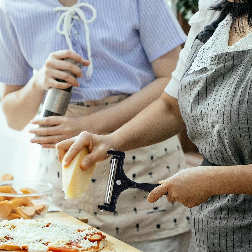 Adjustable Cheese Slicer with 4 Extra Wires Replacement, Hand Held Wire Cheese C