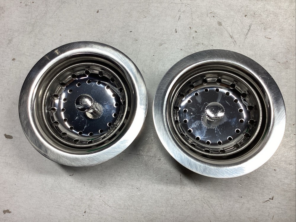 2x REGENCY 600DB35 Kitchen Basket Drain w/Strainer 3.5"