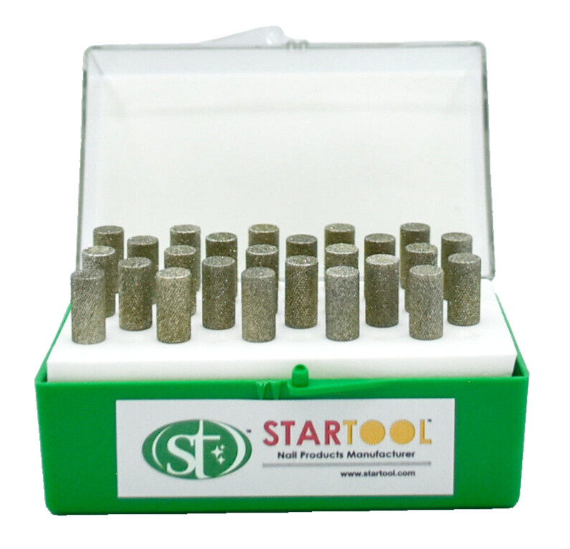 Startool Acrylic Nail Drill 3/32" D12 Diamond Large Barrel ( 6 Pieces )