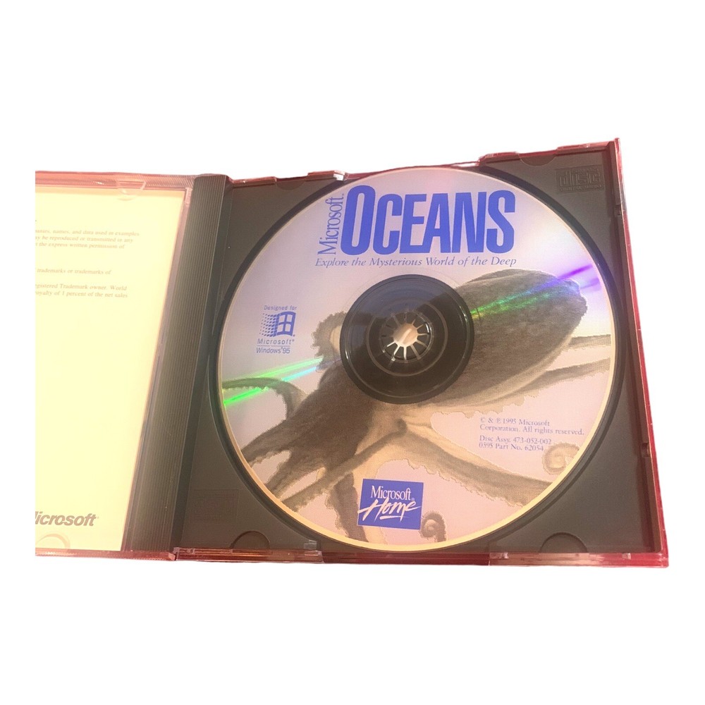 Microsoft Home OCEANS CD-Rom Software Windows 95 Exploration Series