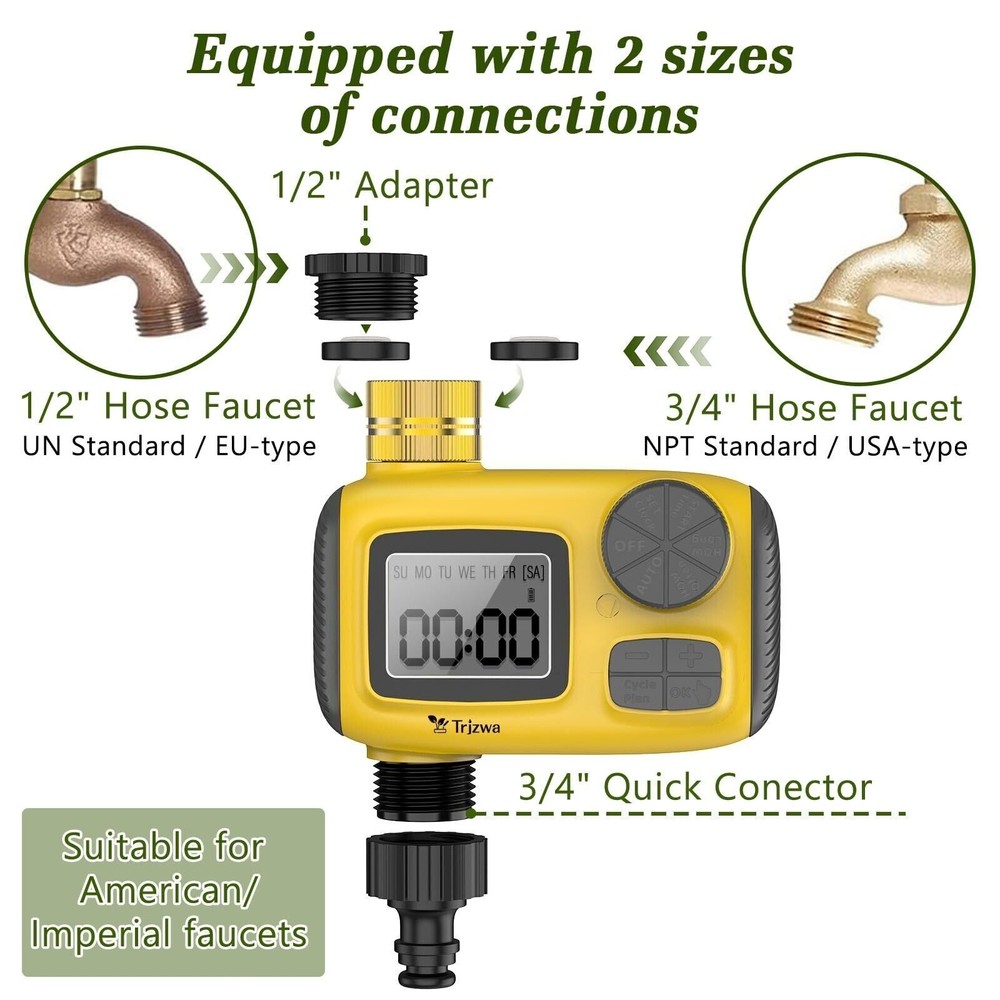 Sprinkler Timer, Water Timer, Programmable Hose Brass Faucet Timer for Garden