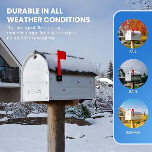 No Tools Needed Sturdy Mailbox Flag Replacement Post Mount Mailbox Flag (2PACK)