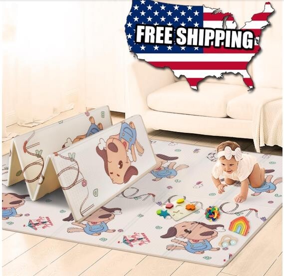 Baby Play Mat/ Foldable and Waterproof/Reversible and Versatile 0.4in thick  1cm
