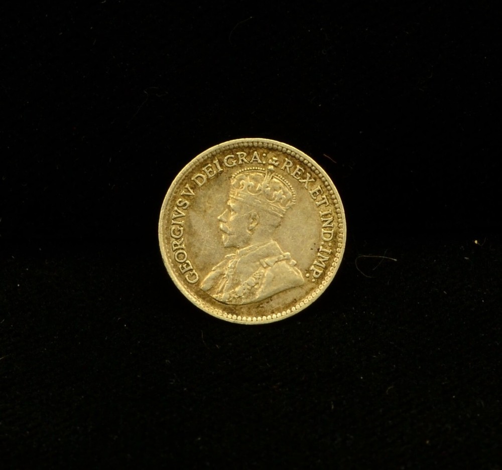1918 Canada 5 Cent 92.5% SILVER KM 13 INV# EB12148