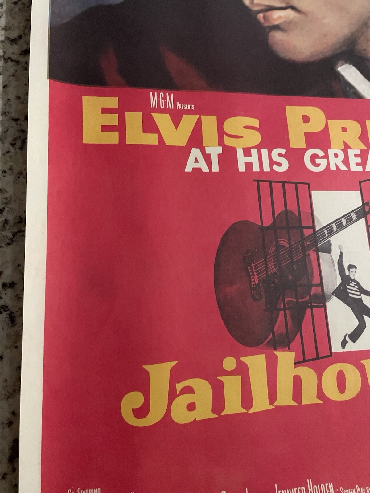 Elvis Presley at his Greatest MGM Movie Poster Jailhouse Rock 40” X 26” (Repro)