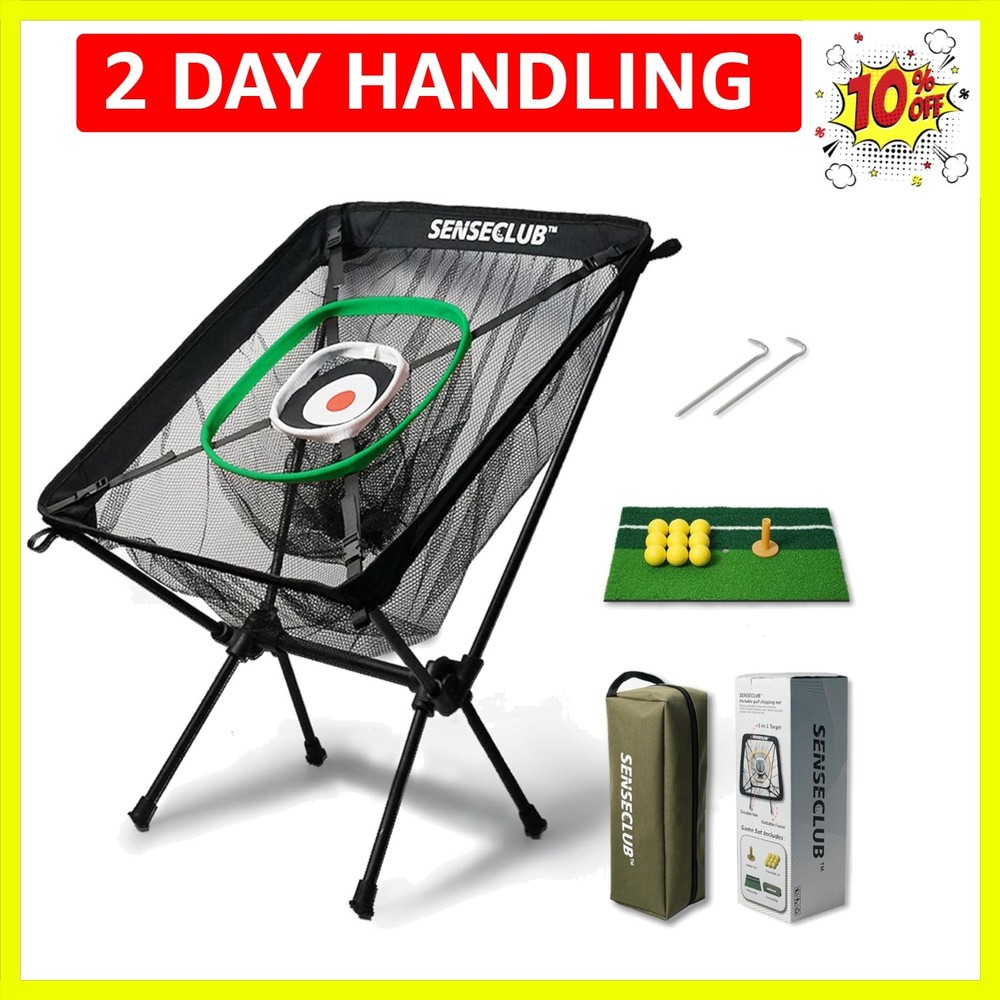 Foldable Chipping Net & Floating Green, Indoor Golf Practice Chipping Target,...